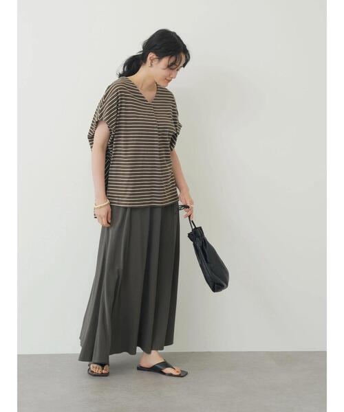 AMERICAN HOLIC(アメリカンホリック)の「ボーダーVネックサイドタックカットプルオーバー(Tシャツ/カットソー・レディース・ブラウン/ホワイト系その他4/ブラック系その他4・M/L)」の19枚目の写真