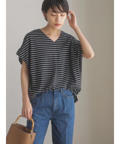 AMERICAN HOLIC(アメリカンホリック)の「ボーダーVネックサイドタックカットプルオーバー(Tシャツ/カットソー・レディース・ブラウン/ホワイト系その他4/ブラック系その他4・M/L)」の20枚目の写真