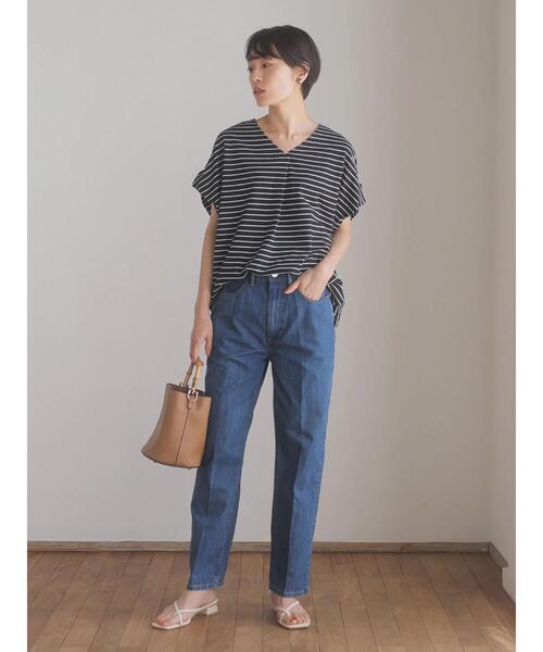 AMERICAN HOLIC(アメリカンホリック)の「ボーダーVネックサイドタックカットプルオーバー(Tシャツ/カットソー・レディース・ブラウン/ホワイト系その他4/ブラック系その他4・M/L)」の21枚目の写真