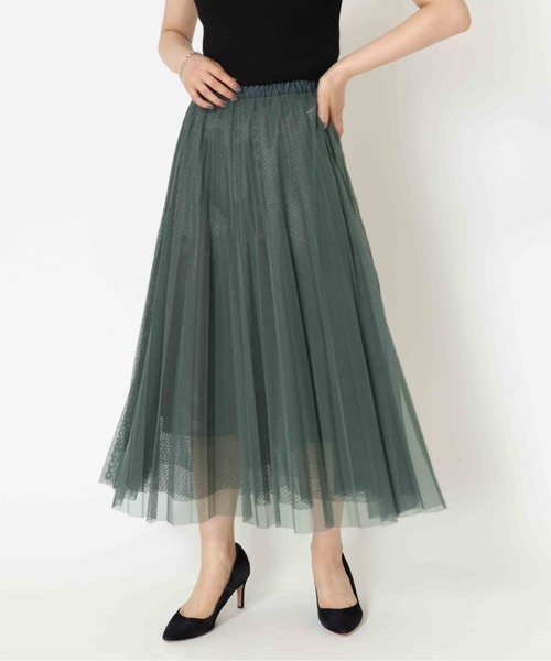 Jines(ジネス)の「シャンブレーチュール プリーツリバーシブルスカート(スカート・レディース・グレー/グリーン・38)」の18枚目の写真