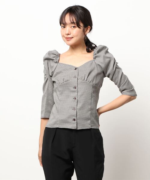 Allamanda（アラマンダ）の「アソートパワショルトップス(SETUP)（Tシャツ/カットソー・レディース・その他2/その他11/チェック・M）」の3枚目の写真