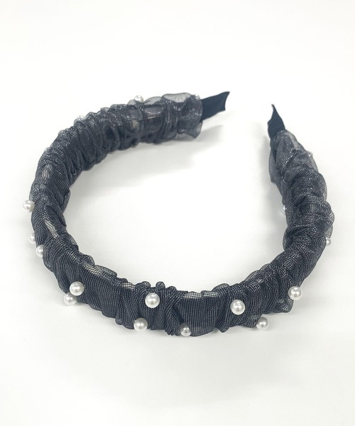 Dorry Doll（ドリードール）の「ラメチュールパールカチューシャ（カチューシャ・レディース・ベージュ/グレー/ブラック・FREE）」の9枚目の写真