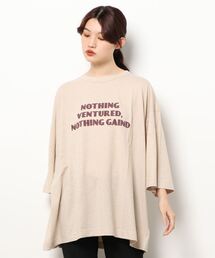 Samansa Mos2 | ロゴプリントポンチョTシャツ(Tシャツ/カットソー)