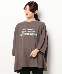 Samansa Mos2 | ロゴプリントポンチョTシャツ(Tシャツ/カットソー)