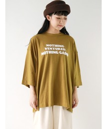 Samansa Mos2 | ロゴプリントポンチョTシャツ(Tシャツ/カットソー)