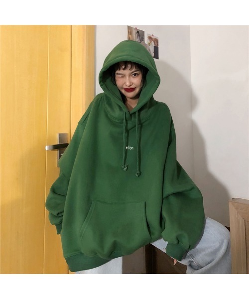 DEVICE（デバイス）の「韓国スタイル ビッグシルエット フーディ パーカー（パーカー・レディース・ネイビー/グレー/グリーン・FREE）」の9枚目の写真