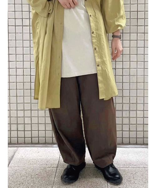 Samansa Mos2 blue（サマンサモスモスブルー）の「コクーンベイカーパンツ（その他パンツ・レディース・ダークブラウン/チャコール/カーキ・ﾌﾘ-）」の3枚目の写真