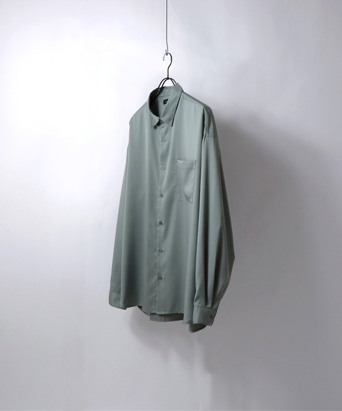 Confirm（コンファーム）の「ルーズシルエット ベーシックトロミシャツ 【Confirm】（シャツ/ブラウス・メンズ・ホワイト/ブラック/イエロー/グリーン・M/L）」の4枚目の写真