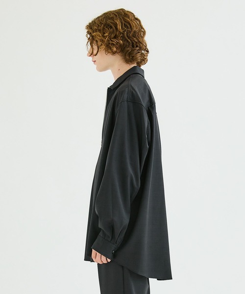 Name. 】WOOL CHECK HALF ZIP SHIRT 