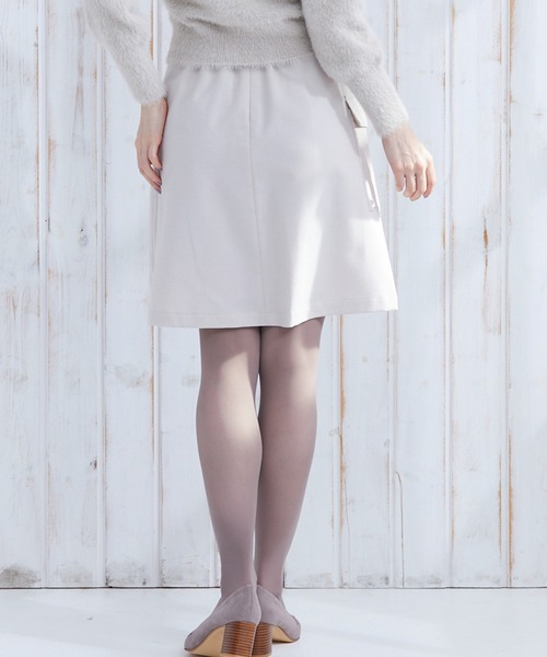 12Twelve Agenda（トゥエルブ　アジェンダ）の「TRライト起毛片ポケット台形スカート（スカート・レディース・ネイビー/オフホワイト・M/S）」の16枚目の写真