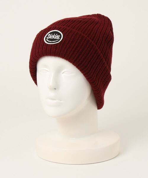 Dickies(ディッキーズ)の「【DICKIES/ディッキーズ】ワッペンニットキャップ ビーニー ワンポイントブランドロゴ(ニットキャップ/ビーニー・メンズ・ホワイト/ブラック/ネイビー/グレー/カーキ/ワイン/オレンジ/ブルー/レッド・FREE)」の1枚目の写真