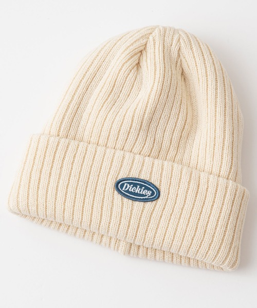 Dickies(ディッキーズ)の「【DICKIES/ディッキーズ】ワッペンニットキャップ ビーニー ワンポイントブランドロゴ(ニットキャップ/ビーニー・メンズ・ホワイト/ブラック/ネイビー/グレー/カーキ/ワイン/オレンジ/ブルー/レッド・FREE)」の2枚目の写真