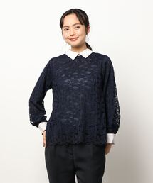 Te chichi CLASSIC | バイカラーレースブラウス(シャツ/ブラウス)