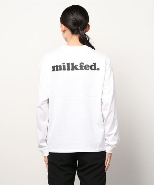 MILKFED.（ミルクフェド）の「BASIC COOPER L/S TEE（Tシャツ/カットソー・レディース・ホワイト/チャコールグレー/ブラック/ベージュ/ネイビー/オフホワイト/ライトグリーン/ライトパープル・SMALL/MEDIUM）」の17枚目の写真