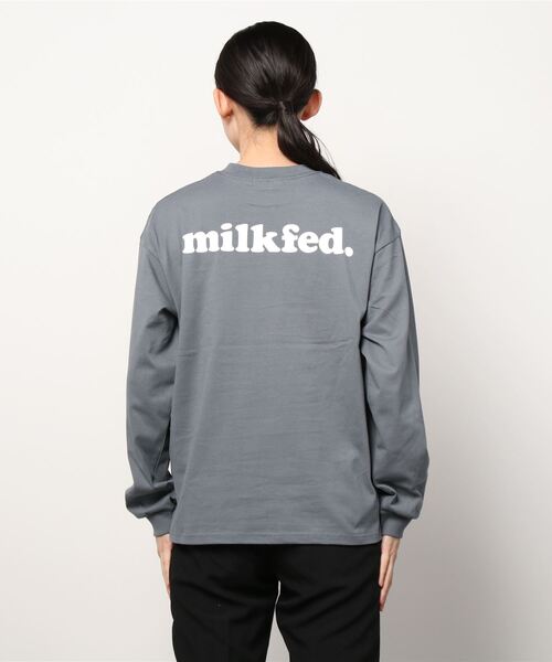 MILKFED.（ミルクフェド）の「BASIC COOPER L/S TEE（Tシャツ/カットソー・レディース・ホワイト/チャコールグレー/ブラック/ベージュ/ネイビー/オフホワイト/ライトグリーン/ライトパープル・SMALL/MEDIUM）」の19枚目の写真