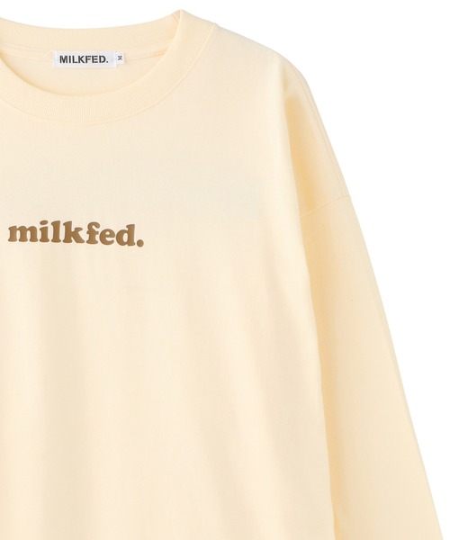 MILKFED.（ミルクフェド）の「BASIC COOPER L/S TEE（Tシャツ/カットソー・レディース・ホワイト/チャコールグレー/ブラック/ベージュ/ネイビー/オフホワイト/ライトグリーン/ライトパープル・SMALL/MEDIUM）」の3枚目の写真