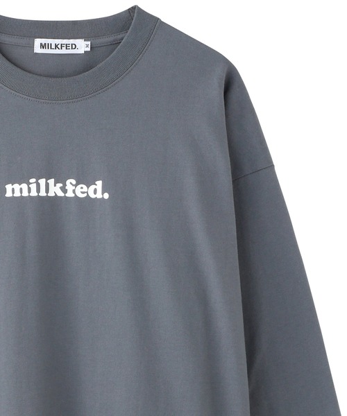 MILKFED.（ミルクフェド）の「BASIC COOPER L/S TEE（Tシャツ/カットソー・レディース・ホワイト/チャコールグレー/ブラック/ベージュ/ネイビー/オフホワイト/ライトグリーン/ライトパープル・SMALL/MEDIUM）」の5枚目の写真