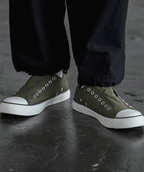 coen（コーエン）の「C.M.Sスリッポンシューズ（スリッポン・メンズ・ブラック/オリーブ・S/M/L）」の3枚目の写真