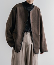 epnok | パイピングノーカラージャケット(ノーカラージャケット)