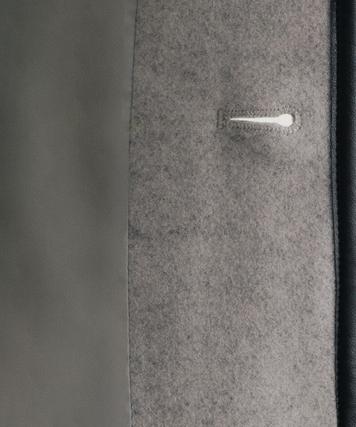 epnok（エプノック）の「パイピングノーカラージャケット（ノーカラージャケット・メンズ・ダークブラウン/チャコールグレー/グレイッシュベージュ・LARGE/MEDIUM/SMALL）」の17枚目の写真