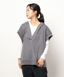 ミニ裏毛Vネックベスト