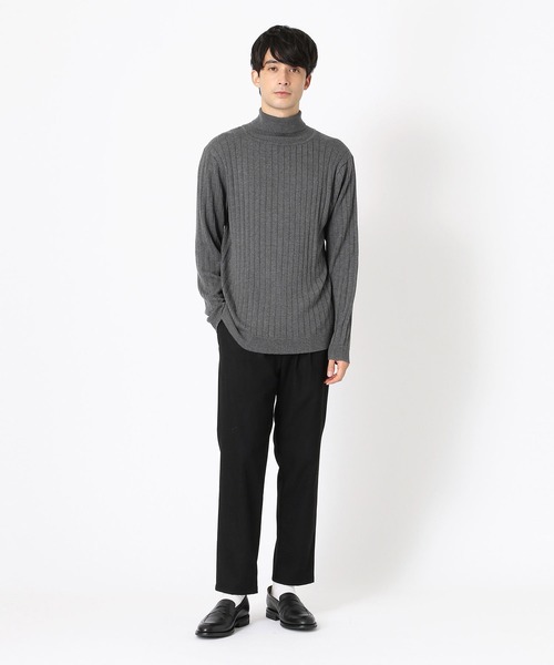 COMME CA ISM（コムサイズム）の「リブ タートルネックニット（ニット/セーター・メンズ・ブラック/チャコール・MEDIUM/LARGE）」の4枚目の写真