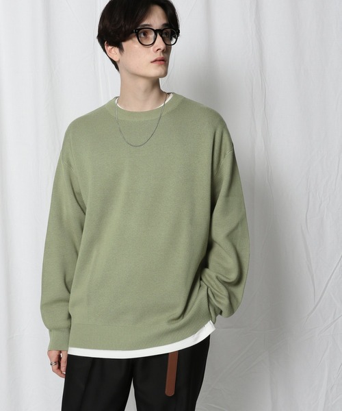 RAGEBLUE(レイジブルー)の「ミラノリブニットクルー/214808(ニット/セーター・メンズ・ホワイト/ブラック/ベージュ/グリーン・MEDIUM/LARGE)」の4枚目の写真