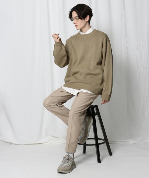 RAGEBLUE(レイジブルー)の「ミラノリブニットクルー/214808(ニット/セーター・メンズ・ホワイト/ブラック/ベージュ/グリーン・MEDIUM/LARGE)」の8枚目の写真