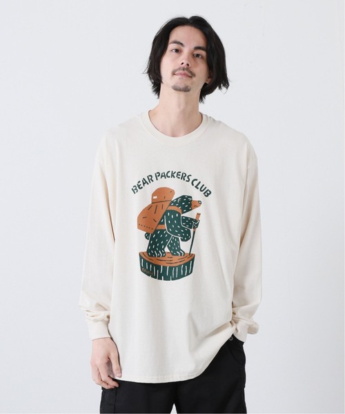 BAMBOO SHOOTS（バンブーシュート）の「【BAMBOO SHOOTS / バンブーシュート】 別注 BPC L/S TEE（Tシャツ/カットソー・メンズ・アイボリー/カーキ・MEDIUM/LARGE/X-LARGE）」の2枚目の写真