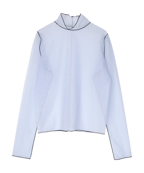 miette（ミエット）の「配色メローチュールシアートップス（Tシャツ/カットソー・レディース・オフホワイト/ライトブルー/ライトグリーン/ブラック/パープル/オレンジ/イエロー/ブルー/カーキ/ブルー系その他/ネイビー・FREE）」の6枚目の写真