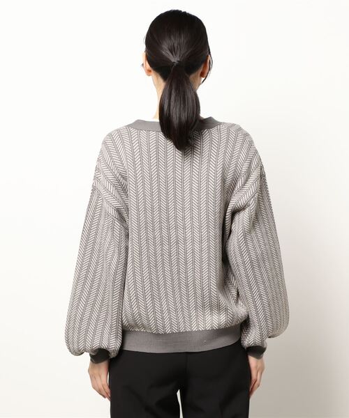 ehka sopo（エヘカソポ）の「単色柄Vネックカーディガン（カーディガン/ボレロ・レディース・グレー/ブラウン/ブラック・ﾌﾘ-）」の4枚目の写真