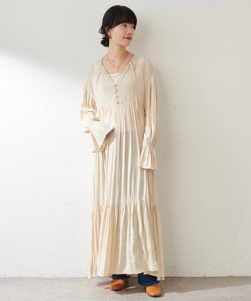 SHENERY（シーナリー）の「ワッシャーティアードドレス（ドレス・レディース・ブラック/アイボリー・38/36）」の19枚目の写真