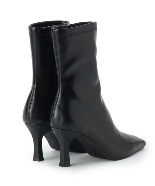 ESPERANZA（エスペランサ）の「【残りわずか】スクエアトゥスクエアヒールストレッチショートブーツ（ブーツ・レディース・ブラック/ベージュ/カーキ/ブルー・LL/S/M/L）」の7枚目の写真