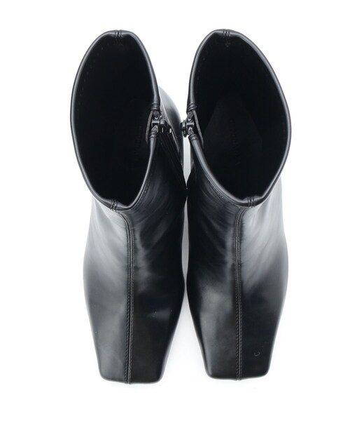 ESPERANZA（エスペランサ）の「【残りわずか】スクエアトゥスクエアヒールストレッチショートブーツ（ブーツ・レディース・ブラック/ベージュ/カーキ/ブルー・LL/S/M/L）」の6枚目の写真