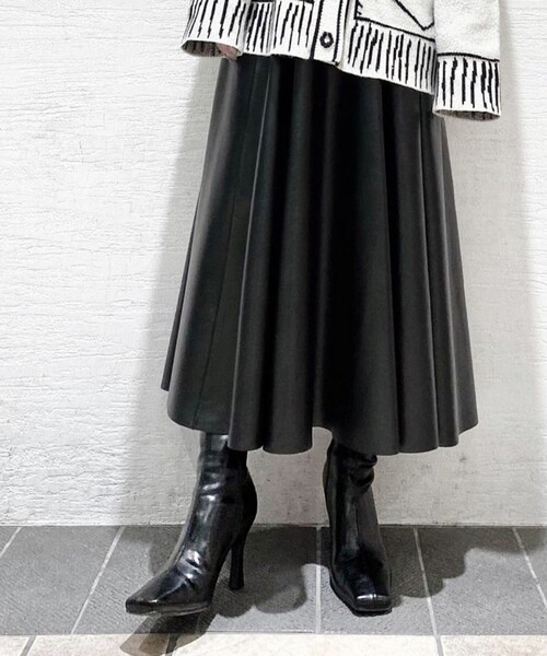 ESPERANZA（エスペランサ）の「【残りわずか】スクエアトゥスクエアヒールストレッチショートブーツ（ブーツ・レディース・ブラック/ベージュ/カーキ/ブルー・LL/S/M/L）」の14枚目の写真