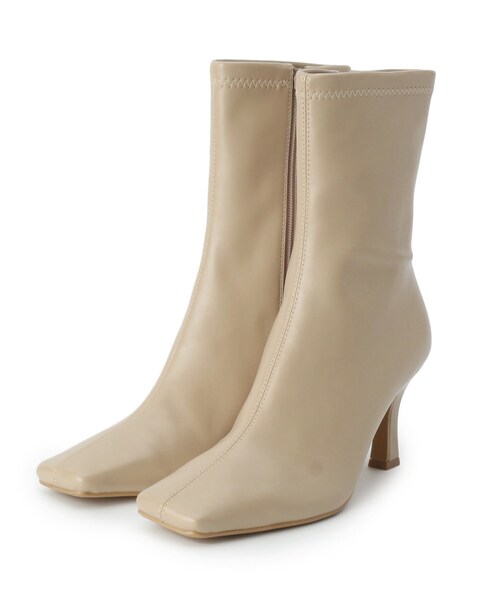 ESPERANZA（エスペランサ）の「【残りわずか】スクエアトゥスクエアヒールストレッチショートブーツ（ブーツ・レディース・ブラック/ベージュ/カーキ/ブルー・LL/S/M/L）」の16枚目の写真