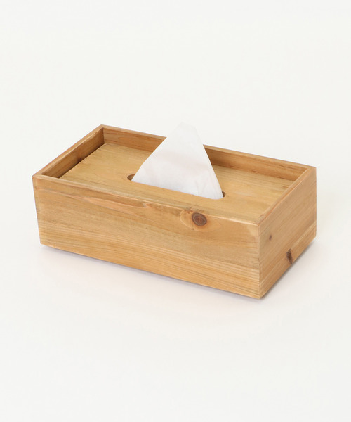 LBC（エルビーシー）の「【スタッキング対応アイテム】ウッド ティッシュボックス（収納グッズ・レディース・ブラウン/ライトブラウン・FREE）」の14枚目の写真