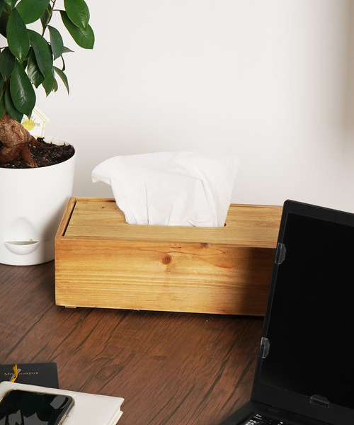 LBC（エルビーシー）の「【スタッキング対応アイテム】ウッド ティッシュボックス（収納グッズ・レディース・ブラウン/ライトブラウン・FREE）」の21枚目の写真