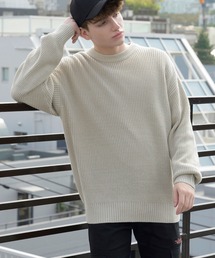 ８(eight) | 畦編みざっくりクルーニット(ニット/セーター)