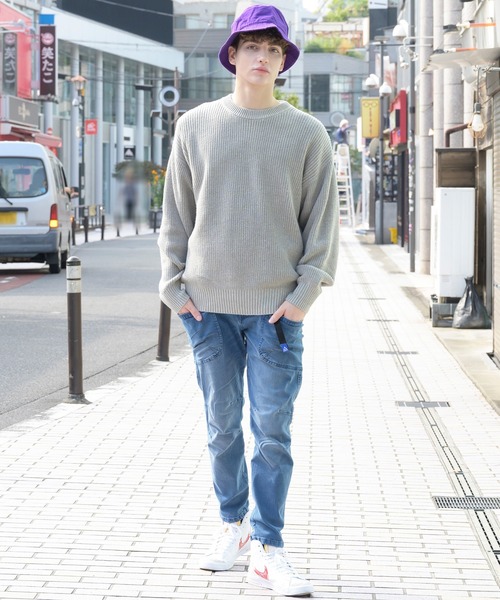 ８(eight)（エイト）の「畦編みざっくりクルーニット（ニット/セーター・メンズ・ホワイト/ライトグレー/ブラック/ダークブラウン/ネイビー/グレー系その他/ケリー/グレイッシュベージュ・X-LARGE/MEDIUM/LARGE）」の12枚目の写真