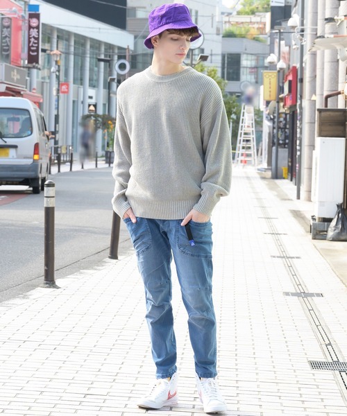 ８(eight)（エイト）の「畦編みざっくりクルーニット（ニット/セーター・メンズ・ホワイト/ライトグレー/ブラック/ダークブラウン/ネイビー/グレー系その他/ケリー/グレイッシュベージュ・X-LARGE/MEDIUM/LARGE）」の13枚目の写真