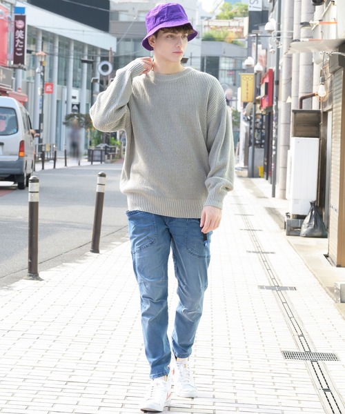 ８(eight)（エイト）の「畦編みざっくりクルーニット（ニット/セーター・メンズ・ホワイト/ライトグレー/ブラック/ダークブラウン/ネイビー/グレー系その他/ケリー/グレイッシュベージュ・X-LARGE/MEDIUM/LARGE）」の15枚目の写真