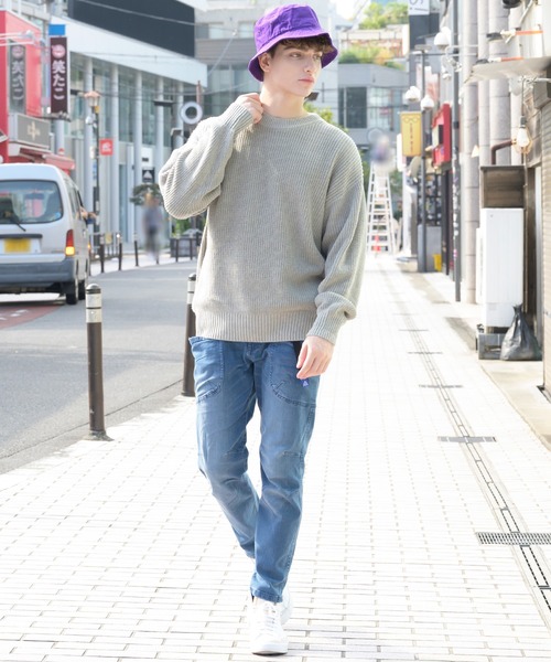 ８(eight)（エイト）の「畦編みざっくりクルーニット（ニット/セーター・メンズ・ホワイト/ライトグレー/ブラック/ダークブラウン/ネイビー/グレー系その他/ケリー/グレイッシュベージュ・X-LARGE/MEDIUM/LARGE）」の16枚目の写真