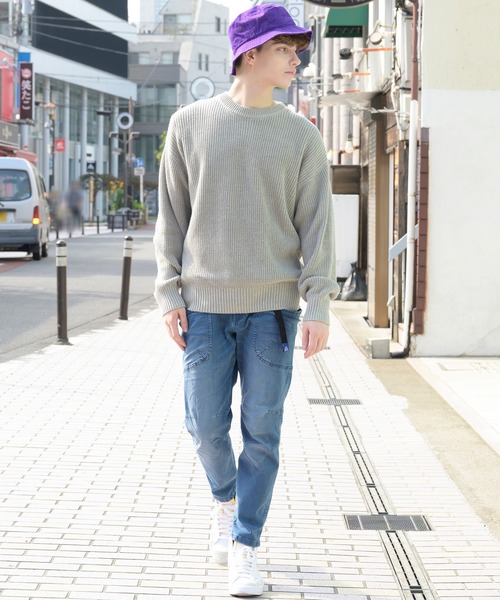 ８(eight)（エイト）の「畦編みざっくりクルーニット（ニット/セーター・メンズ・ホワイト/ライトグレー/ブラック/ダークブラウン/ネイビー/グレー系その他/ケリー/グレイッシュベージュ・X-LARGE/MEDIUM/LARGE）」の18枚目の写真