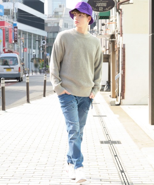 ８(eight)（エイト）の「畦編みざっくりクルーニット（ニット/セーター・メンズ・ホワイト/ライトグレー/ブラック/ダークブラウン/ネイビー/グレー系その他/ケリー/グレイッシュベージュ・X-LARGE/MEDIUM/LARGE）」の20枚目の写真