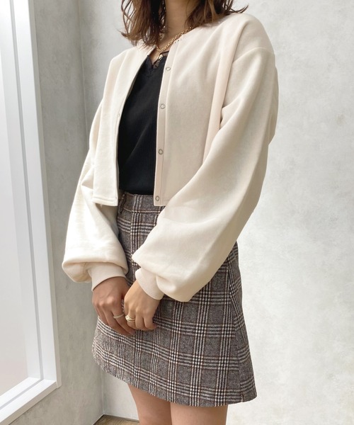 apres jour（アプレジュール）の「裏起毛ドットボタンカーディガン【ZOZOTOWN限定アイテム】（カーディガン/ボレロ・レディース・ラベンダー/ブルー系その他/ナチュラル/ダークグリーン/アイボリー・フリー/X-LARGE）」の21枚目の写真