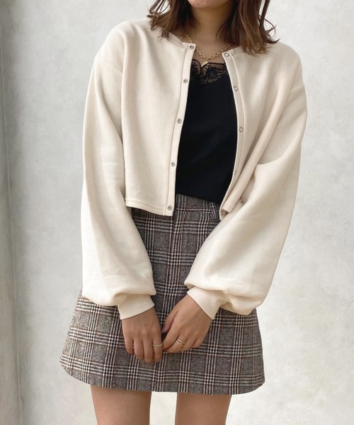 apres jour（アプレジュール）の「裏起毛ドットボタンカーディガン【ZOZOTOWN限定アイテム】（カーディガン/ボレロ・レディース・ラベンダー/ブルー系その他/ナチュラル/ダークグリーン/アイボリー・フリー/X-LARGE）」の20枚目の写真