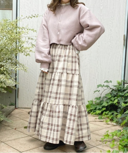 apres jour（アプレジュール）の「裏起毛ドットボタンカーディガン【ZOZOTOWN限定アイテム】（カーディガン/ボレロ・レディース・ラベンダー/ブルー系その他/ナチュラル/ダークグリーン/アイボリー・フリー/X-LARGE）」の10枚目の写真