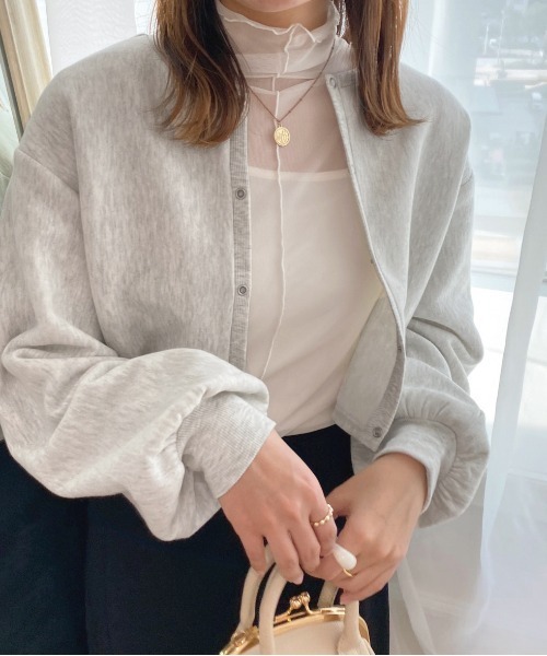 apres jour（アプレジュール）の「裏起毛ドットボタンカーディガン【ZOZOTOWN限定アイテム】（カーディガン/ボレロ・レディース・ラベンダー/ブルー系その他/ナチュラル/ダークグリーン/アイボリー・フリー/X-LARGE）」の18枚目の写真