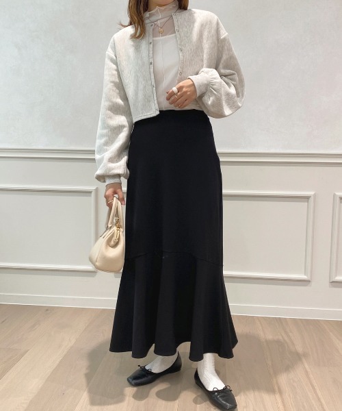 apres jour（アプレジュール）の「裏起毛ドットボタンカーディガン【ZOZOTOWN限定アイテム】（カーディガン/ボレロ・レディース・ラベンダー/ブルー系その他/ナチュラル/ダークグリーン/アイボリー・フリー/X-LARGE）」の17枚目の写真